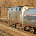 Amtrak P32AC-DM 712 &amp; Amfleet I Cafe 48159 @ Riverdale (Train 291). Photo taken by Brian Weinberg, 1/8/2006.