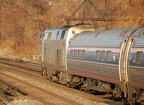 Amtrak P32AC-DM 712 &amp; Amfleet I Cafe 48159 @ Riverdale (Train 291). Photo taken by Brian Weinberg, 1/8/2006.