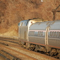 Amtrak P32AC-DM 712 &amp; Amfleet I Cafe 48159 @ Riverdale (Train 291). Photo taken by Brian Weinberg, 1/8/2006.