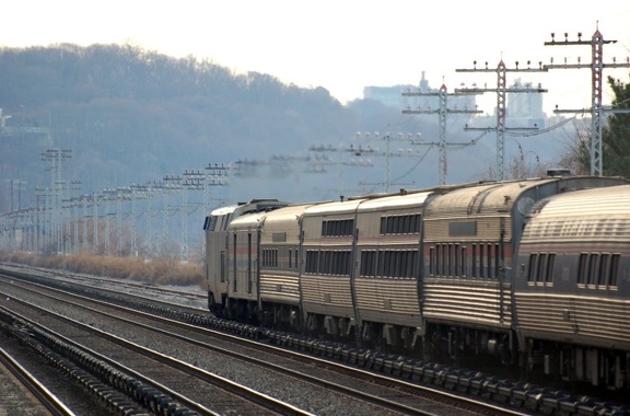 Amtrak P32AC-DM 717 @ Riverdale (Train 48 - Lake Shore Limited). Photo taken by Brian Weinberg, 1/8/2006.