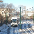 NJT Newark City Subway (NCS) LRV 105A @ Davenport Avenue. Photo taken by Brian Weinberg, 1/15/2006.