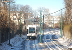NJT Newark City Subway (NCS) LRV 105A @ Davenport Avenue. Photo taken by Brian Weinberg, 1/15/2006.