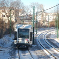 NJT Newark City Subway (NCS) LRV 105A @ Davenport Avenue. Photo taken by Brian Weinberg, 1/15/2006.