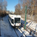 NJT Newark City Subway (NCS) LRV 105A @ Davenport Avenue. Photo taken by Brian Weinberg, 1/15/2006.