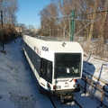 NJT Newark City Subway (NCS) LRV 105A @ Davenport Avenue. Photo taken by Brian Weinberg, 1/15/2006.