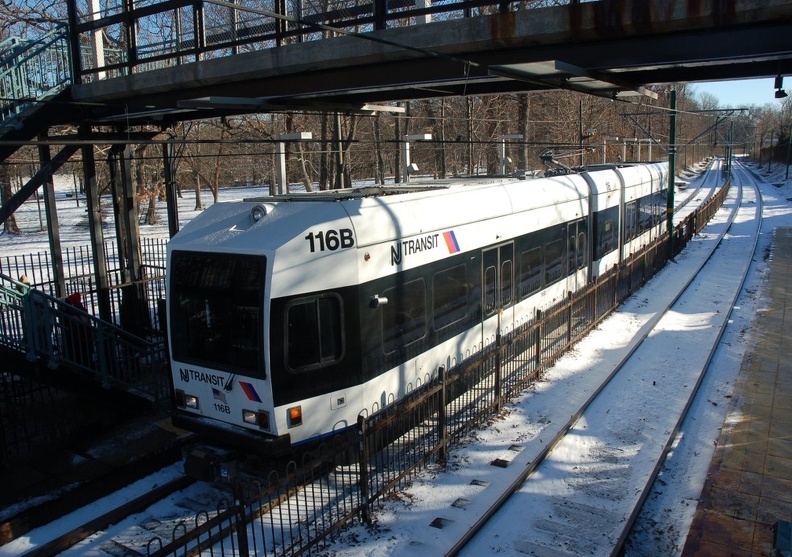 NJT Newark City Subway (NCS) LRV 116B @ Davenport Avenue. Photo taken by Brian Weinberg, 1/15/2006. DSC_1627a.jpg
