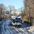 NJT Newark City Subway (NCS) LRV 116A @ Davenport Avenue. Photo taken by Brian Weinberg, 1/15/2006.