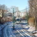 NJT Newark City Subway (NCS) LRV 116A @ Davenport Avenue. Photo taken by Brian Weinberg, 1/15/2006.