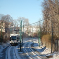 NJT Newark City Subway (NCS) LRV 102A @ Davenport Avenue. Photo taken by Brian Weinberg, 1/15/2006.