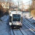 NJT Newark City Subway (NCS) LRV 102A @ Davenport Avenue. Photo taken by Brian Weinberg, 1/15/2006.