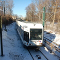 NJT Newark City Subway (NCS) LRV 102A @ Davenport Avenue. Photo taken by Brian Weinberg, 1/15/2006.