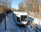 NJT Newark City Subway (NCS) LRV 102A @ Davenport Avenue. Photo taken by Brian Weinberg, 1/15/2006.