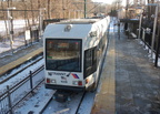 NJT Newark City Subway (NCS) LRV 102B @ Davenport Avenue. Photo taken by Brian Weinberg, 1/15/2006.