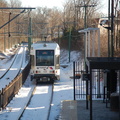 NJT Newark City Subway (NCS) LRV 102B @ Davenport Avenue. Photo taken by Brian Weinberg, 1/15/2006.