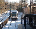 NJT Newark City Subway (NCS) LRV 102B @ Davenport Avenue. Photo taken by Brian Weinberg, 1/15/2006.