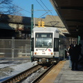 NJT Newark City Subway (NCS) LRV 105B @ Orange Street. Photo taken by Brian Weinberg, 1/15/2006.