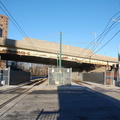 NJT Newark City Subway (NCS) crossing Orange Street at grade and over top of the Morris & Essex line. Photo taken by Brian W