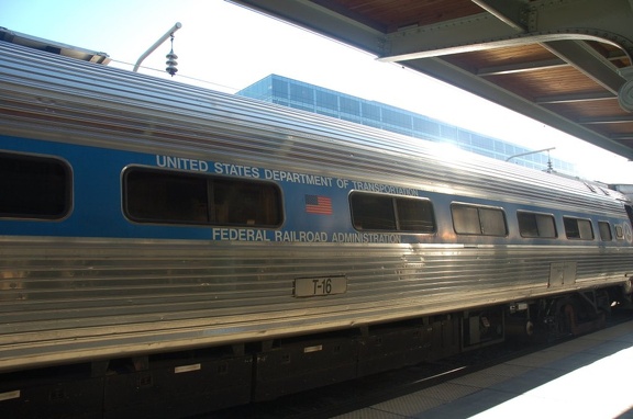 Federal Railroad Administration (FRA) T-16 (officially DOTX 216) (High Speed Research Car) (ex-Amtrak 9642, nee-Penn Central 803