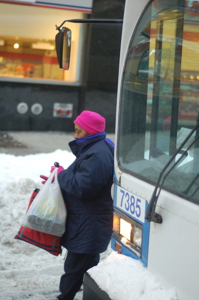 MTA Bus 7385 @ 34 St &amp; 5th Ave (Manhattan Express). Photo taken by Brian Weinberg, 2/13/2006.