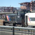NJ Transit SW1500 502 @ Hoboken Terminal. Photo taken by Brian Weinberg, 2/19/2006.