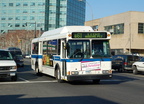MTA NYCT Orion V 599 @ Jackson Ave &amp; 43 Ave (B61). Photo taken by Brian Weinberg, 3/22/2006.