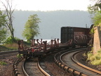 Tail end of freight train @ Spuyten Duyvil (MNCR Hudson Line). Photo taken by Brian Weinberg, 5/17/2006.