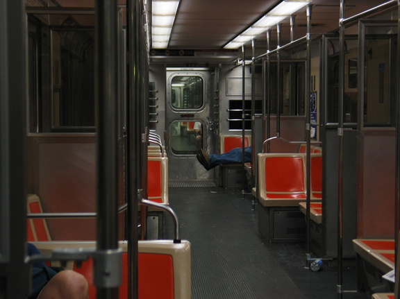 SEPTA BSS car seating layout. Interior. Photo taken by Brian Weinberg, 8/11/2003.