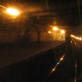 Eastbound platform @ Franklin Square station (abandoned) on PATCO. Photo taken by Brian Weinberg, 8/11/2003.