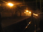 Eastbound platform @ Franklin Square station (abandoned) on PATCO. Photo taken by Brian Weinberg, 8/11/2003.