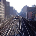 R-62A 2190 @ 125 St (1). Train is traveling northbound and is switching from the middle track to the northbound track. Photo tak