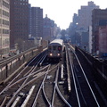 R-62A 2190 @ 125 St (1). Train is traveling northbound and is switching from the middle track to the northbound track. Photo tak