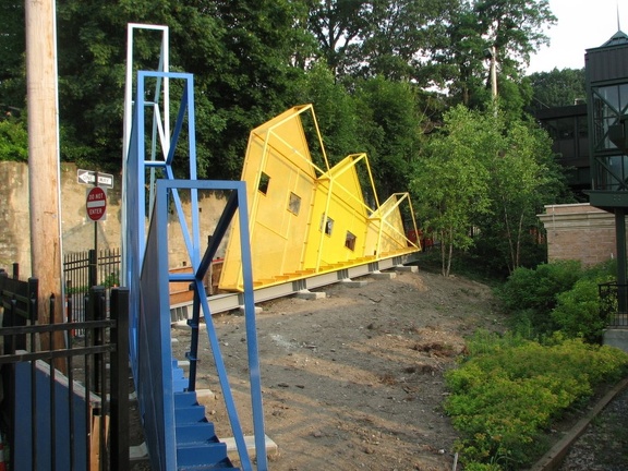 New art and/or functional installation @ MNCR Riverdale station (Hudson Line). Photo taken by Brian Weinberg, 7/3/2006.