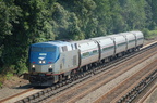 Amtrak P32AC-DM 708 @ Riverdale (Train 291, Ethan Allen Express). Photo taken by Brian Weinberg, 7/9/2006.