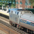 Amtrak P32AC-DM 708 @ Riverdale (Train 291, Ethan Allen Express). Photo taken by Brian Weinberg, 7/9/2006.