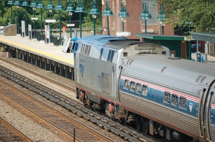 Amtrak P32AC-DM 708 @ Riverdale (Train 291, Ethan Allen Express). Photo taken by Brian Weinberg, 7/9/2006.