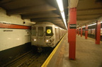 R-46 5852 @ Parsons Blvd (R) - Manhattan-bound. Note: The (R) was extended to 179 St due to track work. Photo taken by Brian Wei