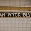 Briarwood - Van Wyck Blvd (F) - name tablet on the Manhattan-bound platform. Photo taken by Brian Weinberg, 7/16/2006.