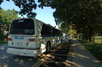 NYPD Bus 9598 @ Briarwood - Van Wyck Blvd (E/F). Photo taken by Brian Weinberg, 7/16/2006.