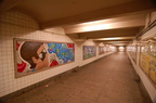Briarwood - Van Wyck Blvd (E/F) - long corridor with artwork &quot;Beautifying Briarwood&quot;, by Briarwood Students. Photo tak