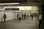 Times Square (7) - 41 Street lower level mezzanine, looking west (toward 8 Av). Photo taken by Brian Weinberg, 8/3/2006.