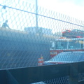 Stranded (B) train on the Manhattan Bridge. Power was shut off due to a fire. Photo taken by Brian Weinberg, 8/16/2006.