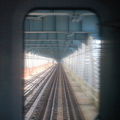 R-160B 8713 @ Manhattan Bridge (N). Note: first revenue run of the R-160 fleet as part of the 30-day test. This is the view out