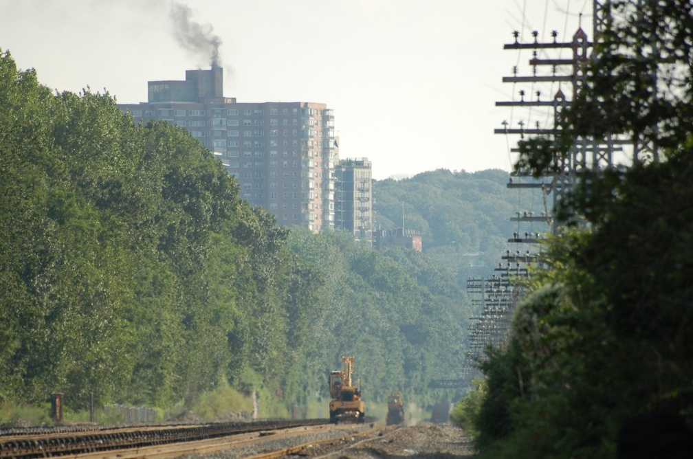 Metro-North Commuter Railroad (MNCR) M-O-W equipment @ Riverdale (Hudson Line). Photo taken by Brian Weinberg, 9/3/2006.