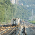 Amtrak train #242 trailing train #284 @ Riverdale. The two late-running southbound trains are holding for northbound train #239