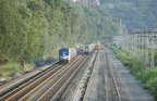 Amtrak P32AC-DM 704 @ Riverdale (Train 239). Amtrak train #242 is trailing train #284 on the southbound express track. Photo tak