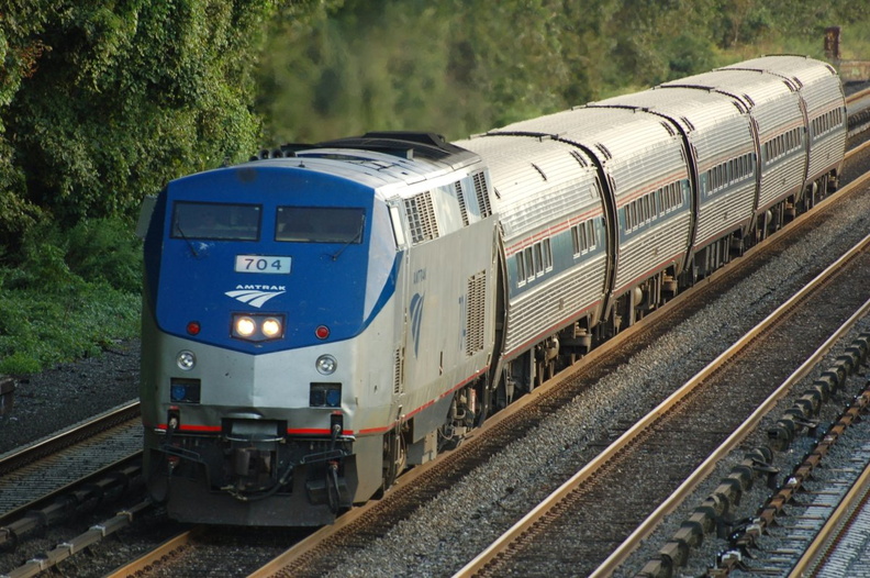 Amtrak P32AC-DM 704 @ Riverdale (Train 239). Photo taken by Brian Weinberg, 9/4/2006. DSC_7536.jpg