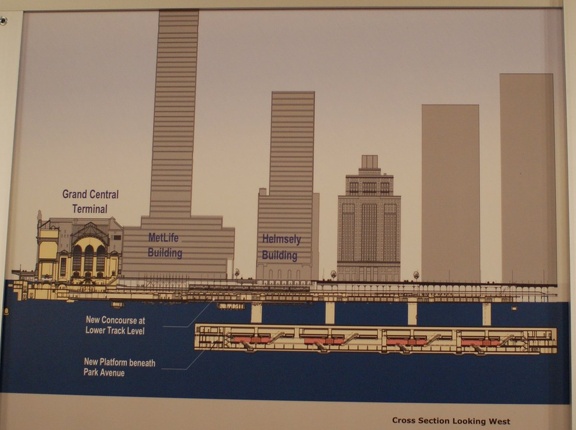 LIRR ESA display @ GCT. Detailed cross section looking west. Photo taken by Brian Weinberg, 12/18/2006.