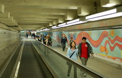 The artwork &quot;Stream&quot; by Elizabeth Murray @ 23 St - Ely Av (E/V). Photo taken by Brian Weinberg, 10/18/2006.