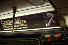 R-62A 1956 @ Grand Central - 42 St (S). Note: &quot;The 50 Greatest Moments at Madison Square Garden&quot; interior wrap. Photo