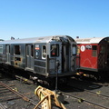 R-62 1436 @ 207 St Yard. Was in the Union Square wreck. Apparently removed from the yard on 11/5/2004. R-44 5402 is at left, and